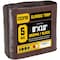 Core Tarps Heavy Duty Tarp, 10 ft L x 0.5 mm H x 8 ft W, 5 Mil, Brown/Black, Polyethylene CT-502-8X10 - alternate 1